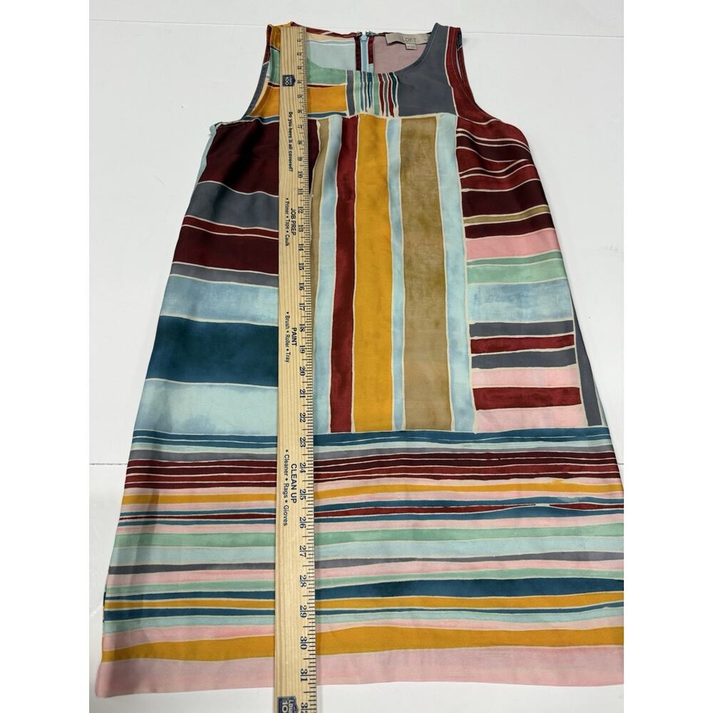 Comfy And Unique Dress Multicolored Loft XSP Stripes Satin Feel - Picture 3 of 7